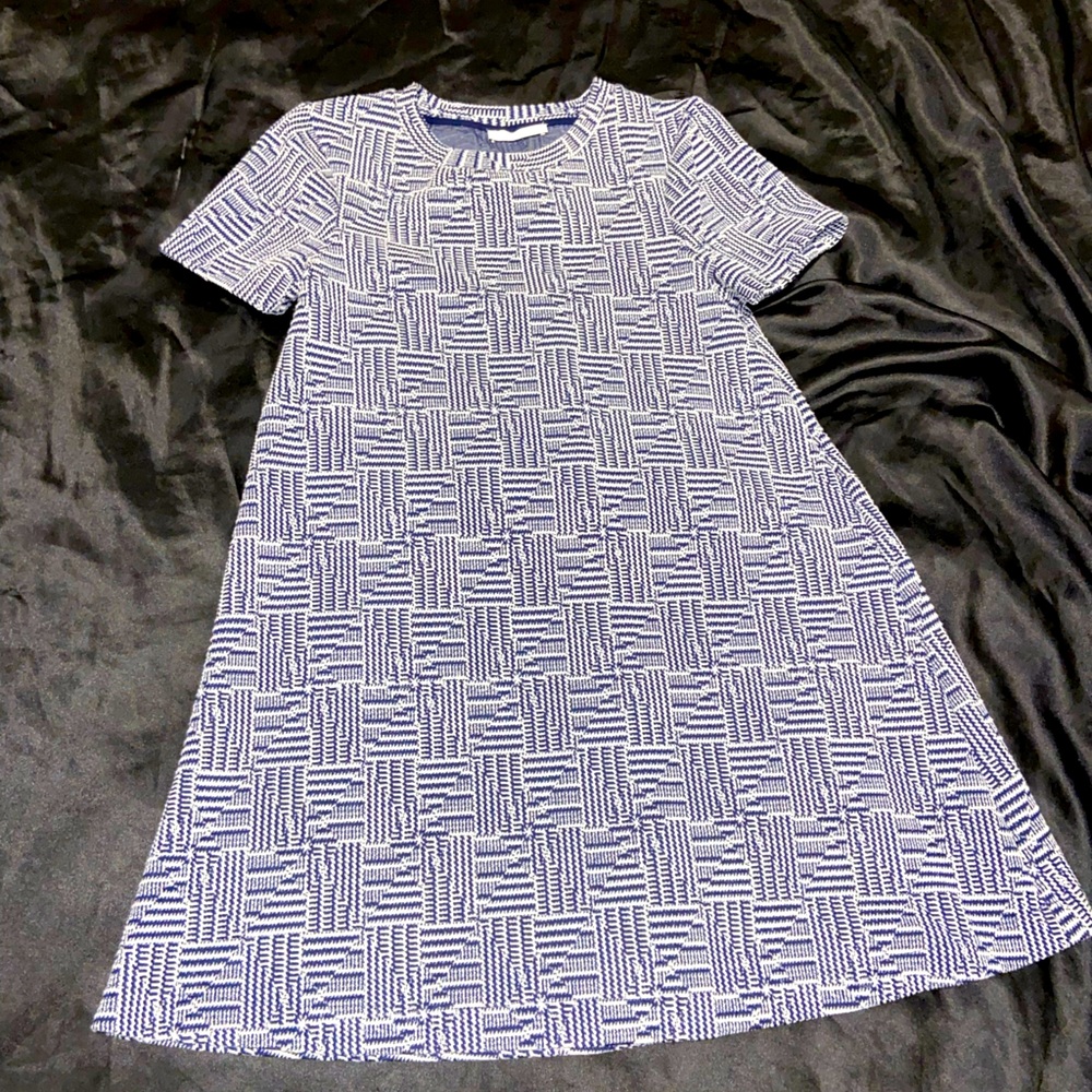 Zara, Cute dress. Size small, Navy blue & white, Mini length.